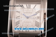 Cartier Tank Anglaise Miyota 9015 Automatic Two Tone Case/Bracelet with Silver Dial and Roman Numeral Markers