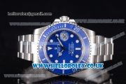 Rolex Submariner Swiss ETA 2836 Automatic Stainless Steel Case/Bracelet with Blue Dial and Dot Markers (BP)