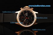 IWC Portuguese Yacht Club Automatic Movement Rose Gold Case with Black Dial and Black Rubber Strap IWC Portuguese Yacht Club Automatic Movement Rose Gold Case with Black Dial and Black Rubber Strap