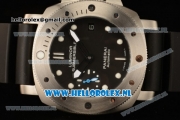 Panerai Luminor Submersible 1950 Amagnetic 3 Days Automatic PAM1389 Asia Auto Steel Case with Black Dial and Black Rubber Strap