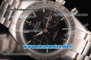 Omega Speedmaster'57 Chronograph Clone Omega 9300 Automatic Steel Case/Bracelet with Black Dial and Stick Markers (EF)