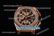 Audemars Piguet Royal Oak Offshore Clone AP Calibre 3126 Automatic Rose Gold with Arabic Numeral Markers and Black Dial - Steel Bezel (EF)