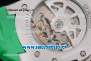 Richard Mille RM60-01 Asia Automatic Steel Case with Skeleton Dial Green Rubber Strap and Stick/Arabic Numeral Markers