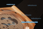 Hublot Big Bang Tourbillon Automatic Rose Gold Case with Ceramic Bezel and Black Rubber Strap-7750 Coating