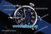 Zenith Pilot Type 20 GMT Asia ST25 Automatic Steel Case with Blue Dial Arabic Numeral Markers and Blue Leather Strap