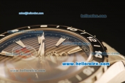 Omega Seamaster GMT Asia 2813 Automatic Full Steel with Brown stripe Dial and SS Strap