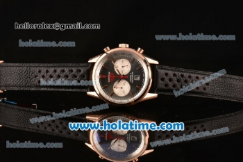 Tag Heuer Carrera Calibre 17 Chrono Miyota OS20 Quartz Rose Gold Case with Grey Dial and Stick Markers