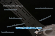 IWC Ingenieur Dual Time Swiss Valjoux 7750 Automatic Titanium Case with Black Rubber Bracelet and Stick/Numeral Markers 1:1Original