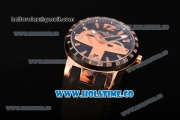 Ulysse Nardin El Toro / Black Toro Asia Automatic Rose Gold Case with Stick Markers Black Dial and PVD Bezel
