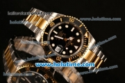 Rolex Submariner Asia 2813 Automatic Two Tone with Black Dial and White Markers