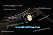 IWC Ingenieur Carbon Performance Swiss Valjoux 7750 Automatic Carbon Fiber Case with Black Rubber Bracelet Carbon Fiber Dial and White Markers (K)