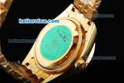 Rolex Datejust Automatic Movement Golden Case with Blue Dial and Diamond Bezel