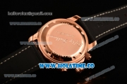 BlancPain Fifty Fathoms Flyback Chrono Miyota OS20 Quartz Rose Gold Case with Black Dial and Stick Markers (ZF)