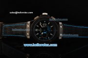 Hublot Big Bang Maradona Chronograph Swiss Valjoux 7750 Automatic Movement Ceramic Case and Bezel with Black Dial and Black Leather Strap-Limited Edition