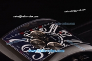 Franck Muller Long Island Chronograph Miyota Quartz Movement PVD Case with Black Dial and White Numeral Markers