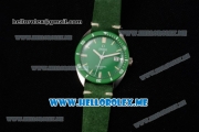 Omega Seamaster 120 Vintage Swiss ETA 2824 Automatic Steel Case with Green Dial and Green Leather Strap Stick Markers