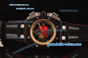 Audemars Piguet Grande Prix Chrono Run 12@ Swiss Vajoux 7750-CHG Automatic PVD Case with Black Rubber Strap and Black Dial