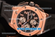 Audemars Piguet Royal Oak Offshore Chronograph Swiss Valjoux 7750 Automatic Rose Gold Case with Arabic Numeral Markers and Black Dial (EF)