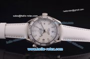 Omega Seamaster Planet Ocean Asia 2813 Automatic Movement Steel Case with White Dial and White Leather Strap - ETA Coating Omega Seamaster Planet Ocean Asia 2813 Automatic Movement Steel Case with White Dial and White Leather Strap - ETA Coating