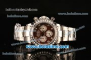 Rolex Daytona Chrono Swiss Valjoux 7750 Automatic Steel Case/Strap with Diamond Bezel and Brown MOP Dial Rolex Daytona Chrono Swiss Valjoux 7750 Automatic Steel Case/Strap with Diamond Bezel and Brown MOP Dial