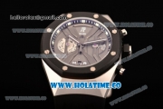 Audemars Piguet Royal Oak Offshore Chrono Miyota Quartz Steel Case with PVD Bezel Grey Dial and Rubber Strap