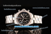 Breitling Avenger Skyland Chrono Swiss Valjoux 7750 Automatic Steel Case/Strap with Black Dial and White Arabic Numeral Markers - 1:1 Original (H)