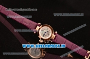 Cartier Pasha C Swiss Quartz Rose Gold Case with White MOP Dial and Burgundy Leather Strap