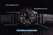 Panerai Pam 199 Luminor Submersible 1000m Automatic 7750-Coated Black PVD Case with Black Dial and Black Rubber Strap