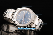 Rolex Yacht-Master Swiss ETA 2836 Automatic Movement Silver Case with Red Second Hand and SS Strap