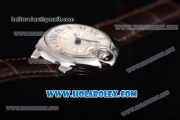 Cartier Ballon Bleu De Small Swiss ETA Quartz Steel Case with Silver Dial and Roman Numeral Markers (JF)