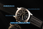 Panerai Luminor Marina Pam 104 Swiss Valjoux 7750 Automatic Movement Steel Case with Black Dial and Black Rubber Strap-1:1 Original