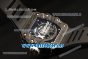 Richard Mille RM35-02 Carbon Fiber With Miyota 9015 Movement 1:1 Clone Black Rubber