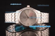 Omega De Ville Prestige Automatic Full Steel with Silver Dial and Diamond Markers