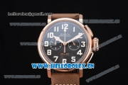 Zenith Heritage Pilot Ton-up Miyota Automatic Rose Gold Case with Black Dial and Brown Leather Strap Arabic Numeral Markers