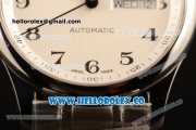 Longines Master Swiss ETA 2824 Automatic Steel Case with White Dial and Steel Bracelet