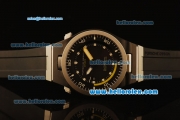 Porsche Design Diver Swiss ETA 2836 Automatic Titanium Case with Black Dial and Black Rubber Strap