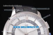 Girard Perregaux 1966 Dual Time Clone Girard Perregaux GP03300-0119 Automatic Steel Case with White Dial Stick/Arabic Numeral Markers and Black Leather Strap