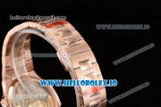 Patek Philippe Nautilus Miyota 9015 Automatic Rose Gold Case White Dial With Stick Markers Rose Gold Bracelet