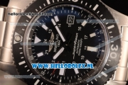 Breitling SuperOcean 2824 Auto Steel Case with Black Dial and Steel Bracelet - 1:1 Origianl (GF)