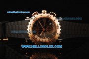 Chopard Happy Sport Chronograph Original Quartz Movement Ceramic Case with Rose Gold Bezel and Black Rubber Strap Chopard Happy Sport Chronograph Original Quartz Movement Ceramic Case with Rose Gold Bezel and Black Rubber Strap