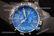 Ball Engineer Hydrocarbon Spacemaster Miyota 8215 Automatic PVD Case with Blue Dial Rubber Strap and Luminous Stick/Arabic Numeral Markers