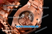 Audemars Piguet Royal Oak 41MM Asia 2813 Automatic Rose Gold/Diamonds Case with Stick Markers White Inner Bezel and Diamonds Dial (EF)