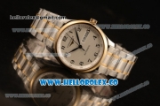 Longines Master Swiss ETA 2824 Automatic Two Tone Case with Two Tone Bracelet and White Dial