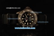 Rolex Sea-Dweller Pro-Hunter Rolex 3135 Automatic Movement PVD Case with Black Dial and Black Nylon Strap