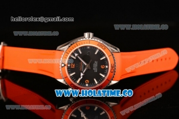 Omega Planet Ocean Clone 8500 Automatic Steel Case with Black Dial Orange Bezel and White Stick Markers (EF)