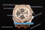 Audemars Piguet Royal Oak Offshore Chronograph Swiss Valjoux 7750 Automatic Steel Case with White Dial and Stick Markers (GF）