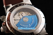 Ulysse Nardin Maxi Marine Swiss Valjoux 7750 Automatic Movement Brown Dial with Brown Rubber Strap