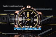 Chopard Mille Miglia GTS Power Control Miyota OS2035 Quartz Rose Gold Case Black Dial Black Leather Strap and Yellow Second Hand Chopard Mille Miglia GTS Power Control Miyota OS2035 Quartz Rose Gold Case Black Dial Black Leather Strap and Yellow Second Hand
