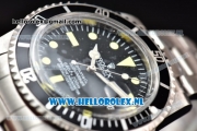 Rolex Submariner Vintage Tiffany & Co Asia 2813 Automatic Steel Case with Black Dial Yellow Dots Markers and Steel Bracelet