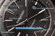 Audemars Piguet Royal Oak Swiss ETA 2824 Automatic Full Steel with Sitck Markers and Black Dial - 1:1 Original Best Version